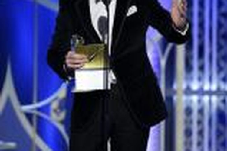 Aktor Inggris Eddie Redmayne dinobatkan sebagai Aktor Terbaik untuk Film Drama dalam Golden Globe 2015 di Los Angeles, Minggu (11/1/2015) waktu setempat. 