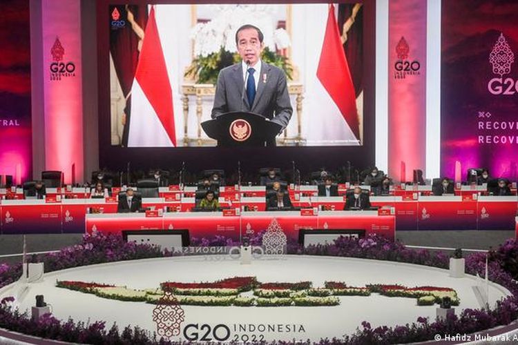 Presiden Joko Widodo dalam KTT G20 di Jakarta.