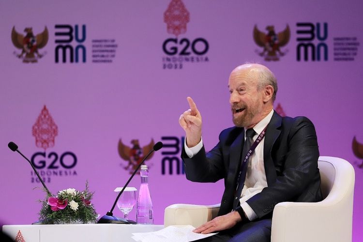 Pakar kebijakan publik dari Harvard Kennedy School Jay K Rosengard dalam talkshow Securing Strong and Sustainable Growth Through MSME Segment di acara Trade Investment and Industry Working Group (TIIWG) Road to G20: SOE International Conference di Bali, Selasa, (18/10/2022).