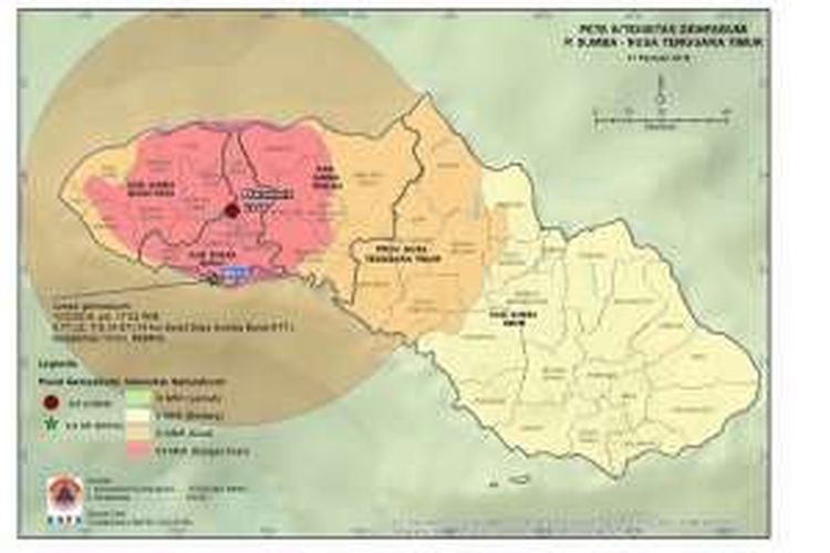 Peta Gempa Sumba Barat 12 Februari 2016 