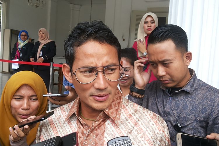 Wakil Gubernur DKI Jakarta Sandiaga Uno saat ditemui di Balai Kota, Rabu (25/10/2017).
