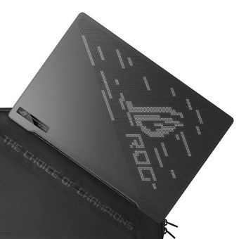 Tampilan punggung laptop ROG Zephyrus G14 yang bisa menampilkan animasi.