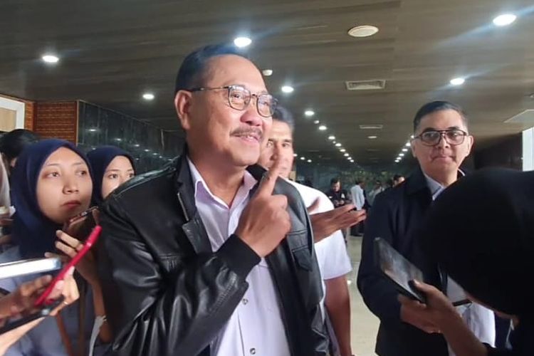 Kepala Otorita IKN Bambang Susantono saat ditemui di Gedung DPR, Senayan, Jakarta, Senin (18/3/2024). 
