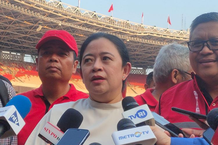 Ketua DPP PDI-P Puan Maharani di Stadion Utama Gelora Bung Karno, Jakarta, Kamis (22/6/2023). 