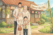 20 Prompt AI untuk Membuat Kartu Ucapan Selamat Idul Fitri 1447 H yang Estetik dan Mudah Dibuat
