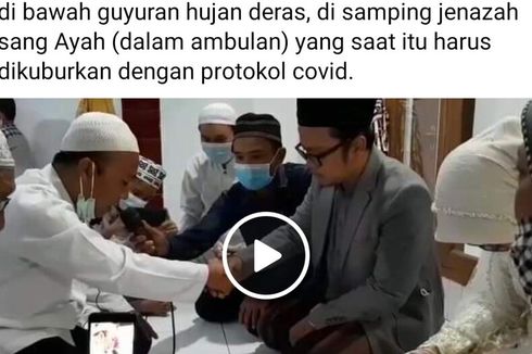 Alasan Pasangan Ini Menikah Depan Mobil Jenazah Ayah Pengantin Perempuan yang Meninggal karena Covid-19