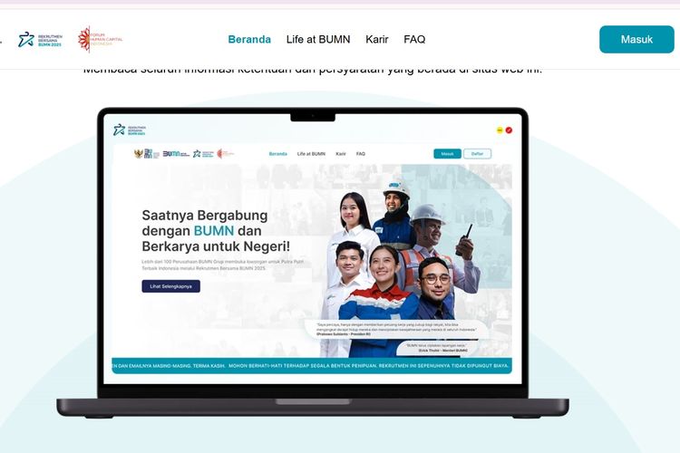Persyaratan dan Ketentuan Rekrutmen Bersama BUMN 2025  