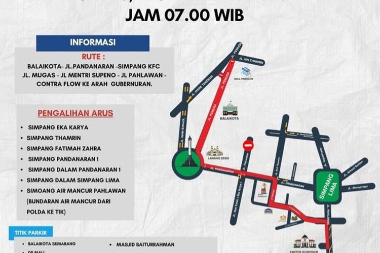 Pawai Ta'aruf MTQ Nasional di Semarang: Rute, Jalan yang Dialihkan, dan Kantong Parkirnya