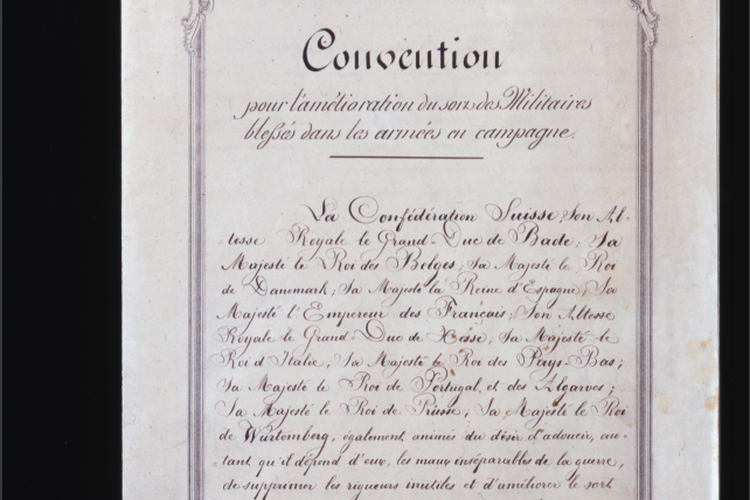 Dokumen asli Konvensi Jenewa pada 1864