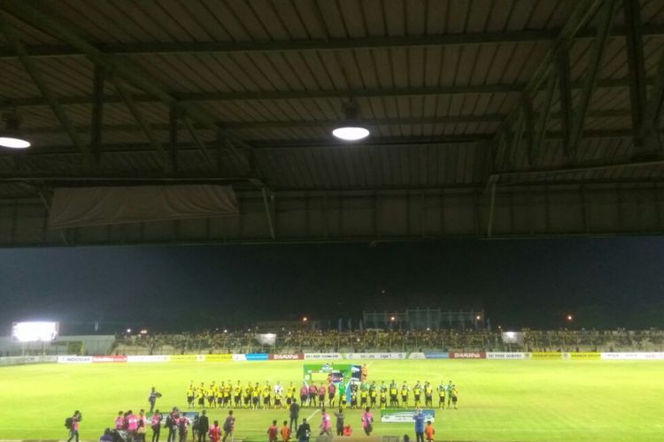 Suasana Stadion 17 Mei di Banjarmasin jelang pertandingan Liga 1 antara Barito Putera dan Bhayangkara FC, Sabtu (28/4/2018).