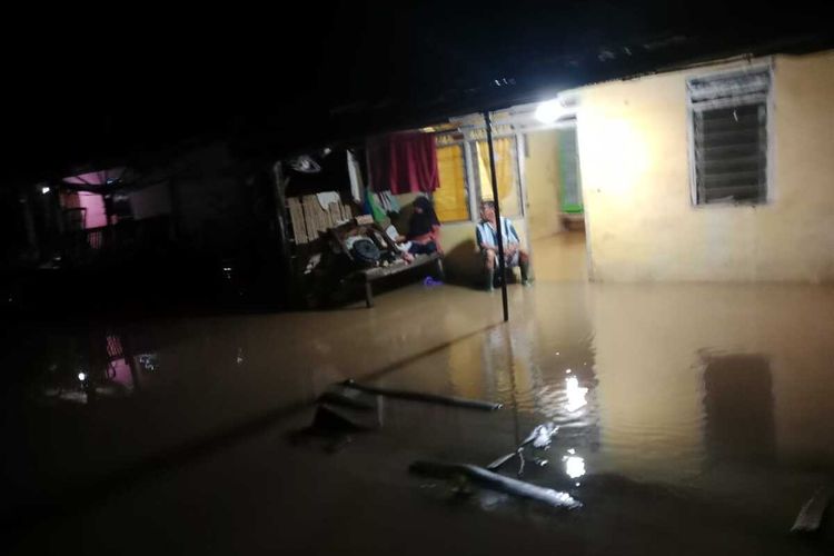 Lokasi banjir yang merendam tiga keluarahan di Kabupaten Ogan Komering Ulu (OKU), Sumatera Selatan.