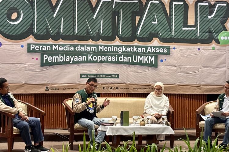 Direktur Utama LPDB-KUMKM, Supomo, dalam kegiatan Media Gathering LPDB-KUMKM di Sari Ater Hotel Hot Springs, Kabupaten Subang, Jawa Barat, Sabtu (19/10/2024)