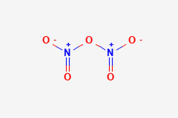 Struktur molekul dinitrogen pentaoksida