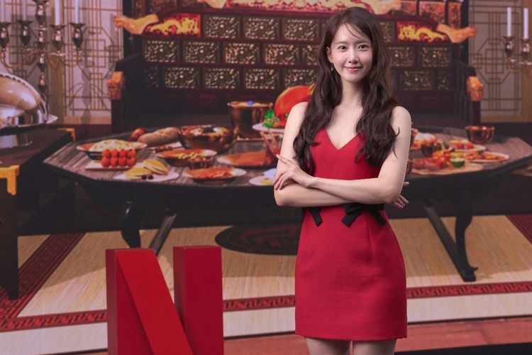 Lim Yoona dalam konferensi pers virtual serial terbarunya yang berjudul Bon Appetit, Your Majesty.