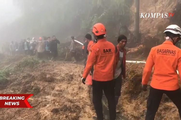 Bencana longsor terjadi di Kecamatan Petungkriyono, Selasa (21/1/2025).