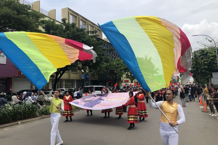Parade Milea yang berlangsung di Grand Galaxy Park, Bekasi pada Sabtu (8/2/2020). 