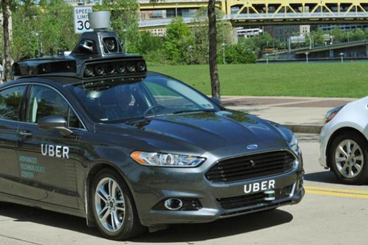 Mobil tanpa sopir dari Uber yang diujicoba di kota Pittsburgh, AS