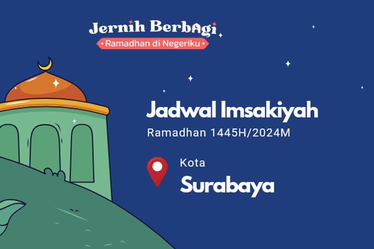 Jadwal imsakiyah untuk wilayah Surabaya dan sekitarnya selama Ramadhan 2024
