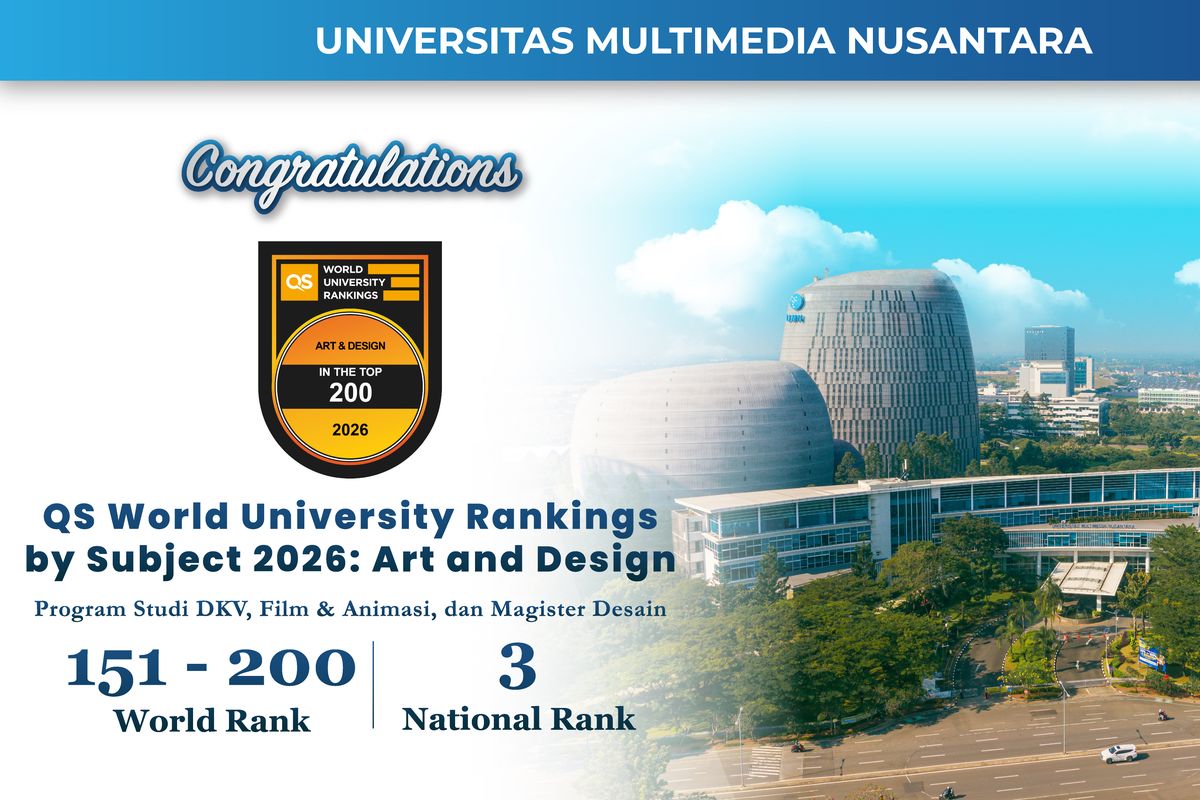 UMN Masuk 200 Besar Dunia Versi QS WUR by Subject 2026 untuk Seni dan Desain