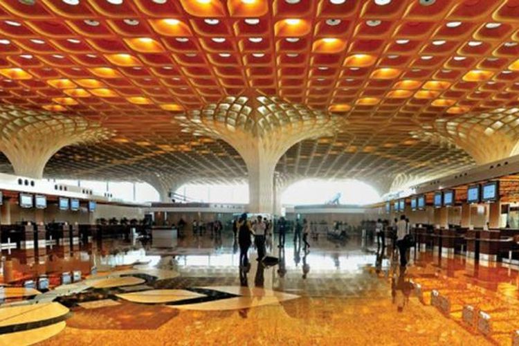 Indira Gandhi International Airport di New Delhi, India.