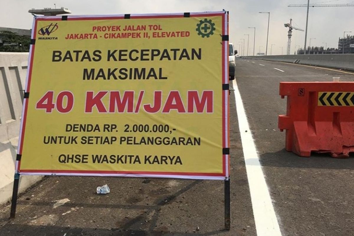 Batas kecepatan maksimal di Tol Layang Jakarta-Cikampek