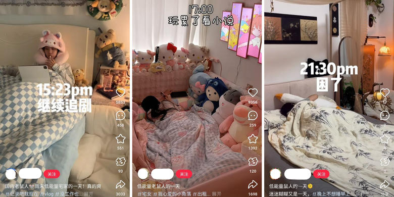 Tangkapan layar beberapa anak muda Gen Z di China yang menyebut mereka manusia tikus di aplikasi Red Note (Xiaohongshu). Sebutan tersebut merupakan tindakan berontak dari burnout dan persaingan mencari kerja yang ketat.