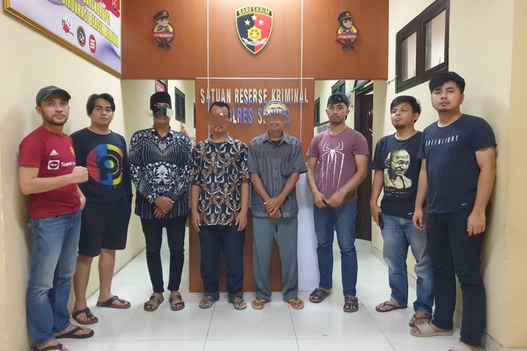Tiga bersaudara diamankan Unit Jatanras Polres Serang setelah dilaporkan menganiaya imam masjid di Pontang, Kabupaten Serang, Banten