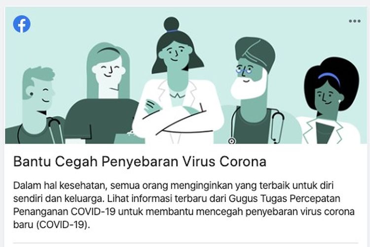 Bantu pencegahan penyebaran virus corona, Facebook berikan informasi edukatif 