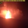 Gunung Anak Krakatau Erupsi, Pijaran Lahar Terlihat dari Kawah Gunung
