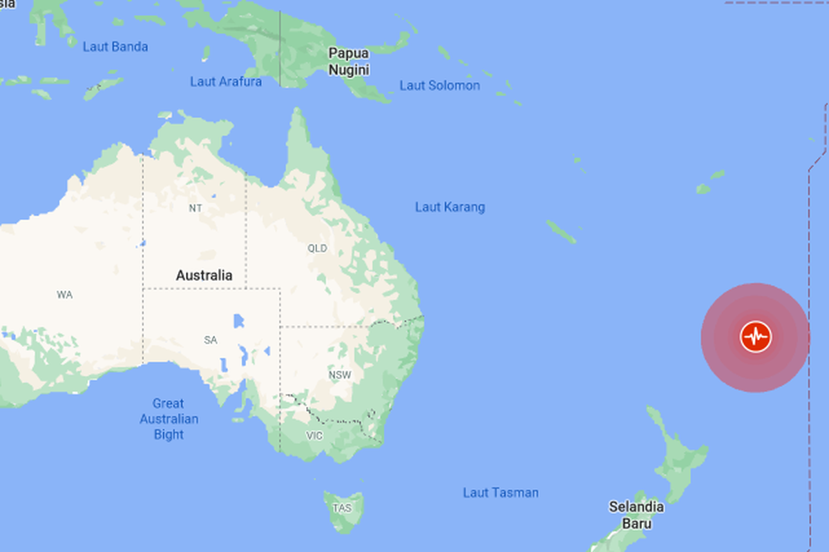 Gempa M 8,1 picu tsunami di Selandia Baru. Tidak berdampak pada Indonesia.