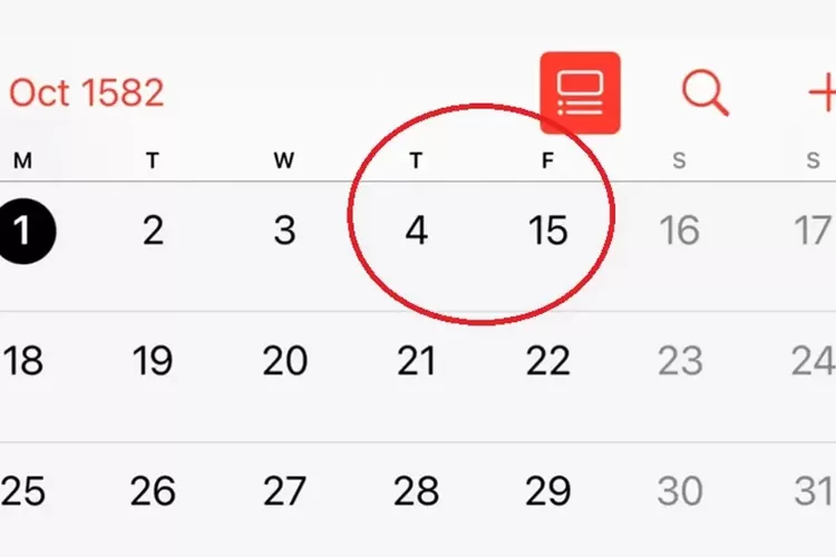 10 Hari di Kalender Oktober 1582 Masehi Menghilang, Ini Sejarahnya