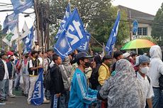 Pelajar STM Bawa Bendera Nasdem, PAN, dan PKB di Aksi Depan KPU, Polisi Langsung Turunkan