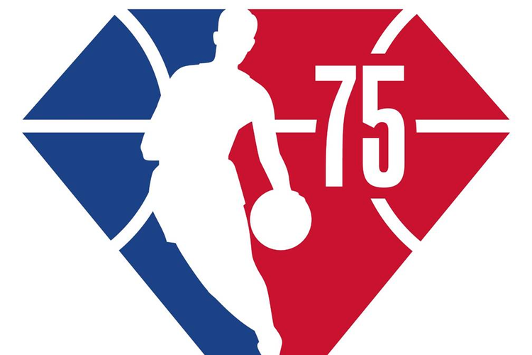 Logo Peringatan Musim ke-75 NBA yang dirilis pada Kamis (8/7/2021).