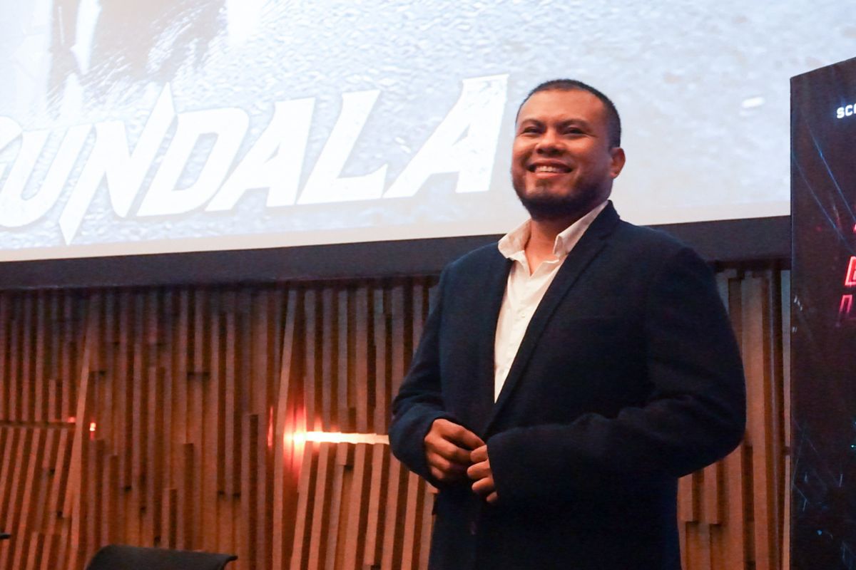 Sutradara Joko Anwar dalam jumpa pers film Gundala di SCTV Tower, Senayan, Jakarta Selatan Pusat, Rabu (4/4/2018).