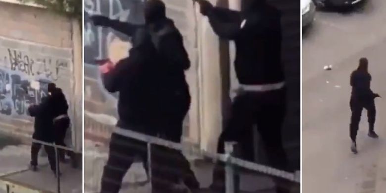 Two gangs in France are involved in war in broad daylight