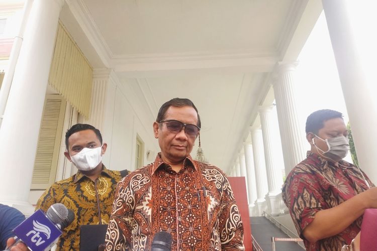 Menko Polhukam Mahfud MD di Kompleks Istana Kepresidenan, Jakarta, Selasa (4/10/2022).