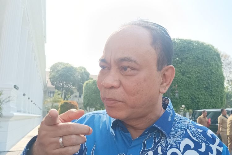 Ketua Umum Kelompok Relawan Projo, Budi Arie Setiadi di Kompleks Istana Kepresidenan, Jakarta, Senin (9/10/2023).