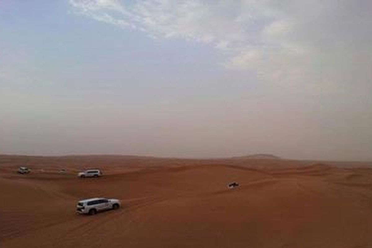 Safari gurun di Dubai membuat tubuh terguncang-guncang.