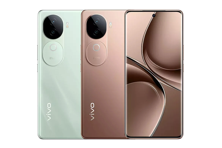 Vivo V40e varian warna Mint Green dan Royal Bronze.