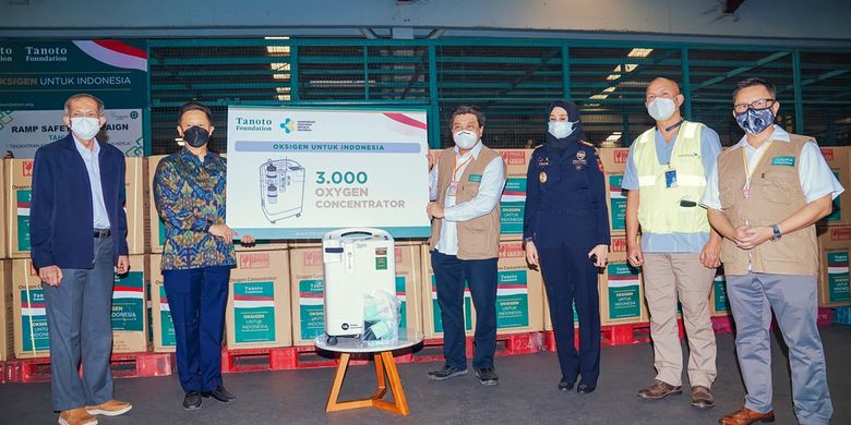 Parah! Tanoto Foundation Donasikan 3.000 Unit Oxygen Concentrator secara Bertahap