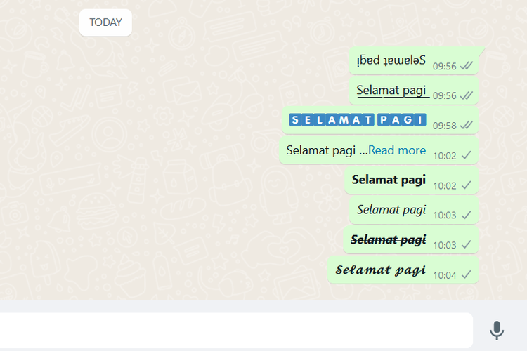 Cara membuat tulisan unik di WhatsApp tanpa aplikasi.