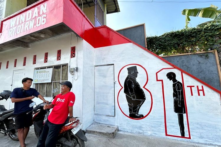 Warga Sepakat Hapus Mural Angka 81 Bergambar Pria Gemuk dan Kurus di Sukoharjo yang Viral