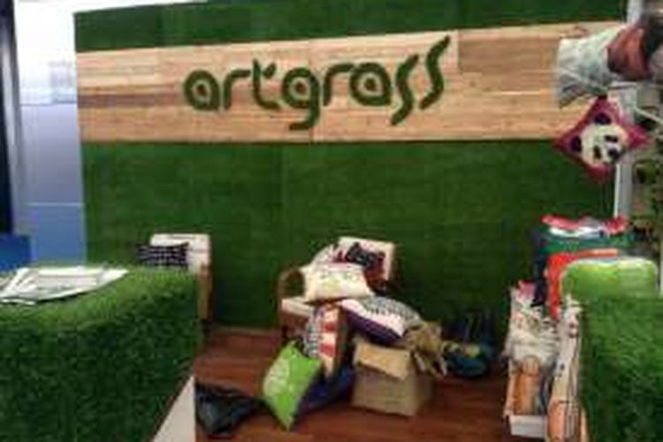 Gerai Artgrass di Indobuildtech, Indonesia Convention Exhibition (ICE) BSD City, Tangerang Selatan, Jumat (27/5/2016).