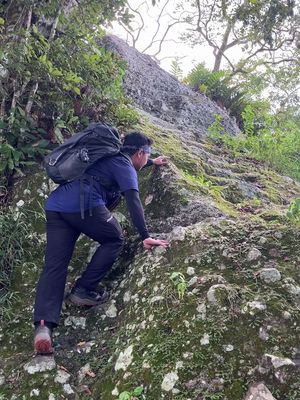 Jalur Semi Memanjat Menuju Puncak Gunung Gandul Wonogiri (26/4/2026).