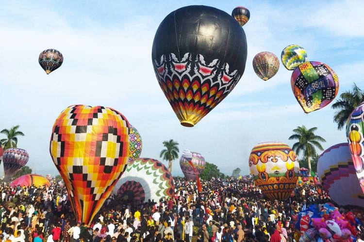 Ilustrasi balon udara di Wonosobo, Jawa Tengah.