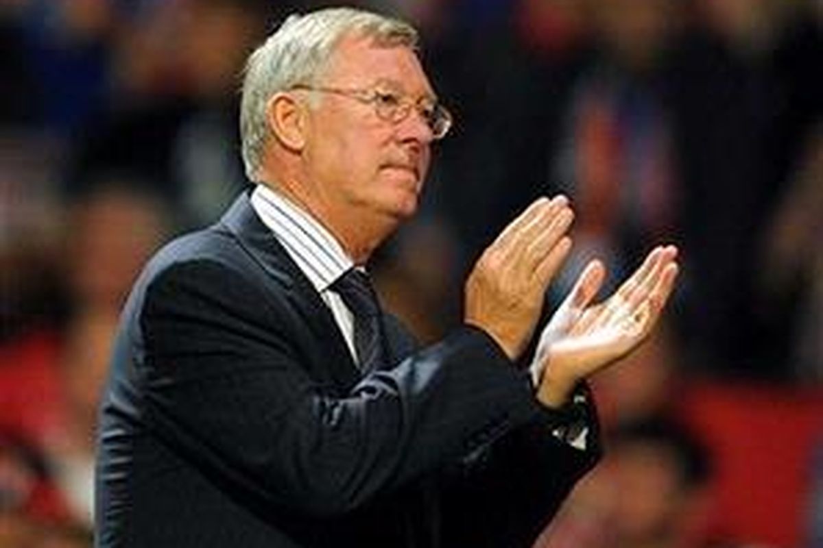 Pelatih Manchester United, Alex Ferguson.