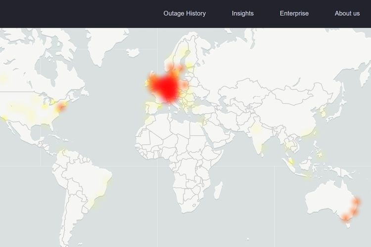 Down Detector pada Jumat (10/7/2020) pukul 18.21 WIB memperlihatkan Spotify mengalami gangguan yang terpusat di Eropa, dan meluas ke negara-negara lain.