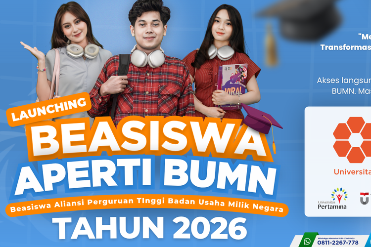 Beasiswa Aperti BUMN 2026 Dibuka, Cek Syarat Kuliah Gratis D3-S1