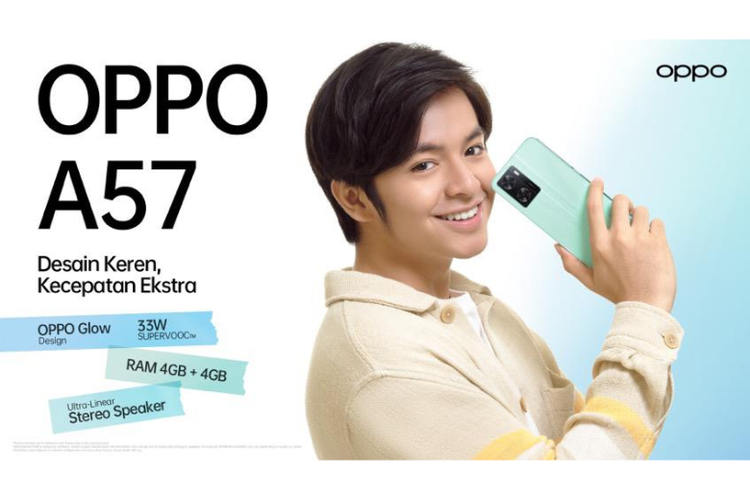 Oppo A57 resmi meluncur di Indonesia, Kamis (21/7/2022).