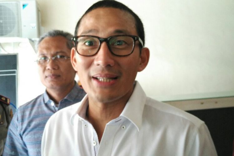 Wakil gubernur DKI Jakarta terpilih, Sandiaga Uno saat menghadiri acara halal bi halal di Universitas Mercu Buana, Senin (3/7/2017).